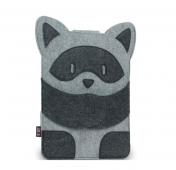 Изображение Черный фетровый чехол-папка для Macbook 12/ iPad Pro 11/iPad Air 4 Raccoon