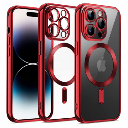 Цвет изображения Чехол для iPhone 13 Pro Max Metal Magnet Case Red