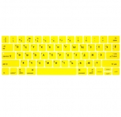 Изображение Желтая силиконовая накладка на клавиатуру для Macbook Pro 13/15 2016 – 2019 с Touch Bar (US)