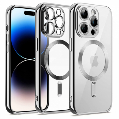 Цвет изображения Чехол для iPhone 13 Pro Max Metal Magnet Case Silver