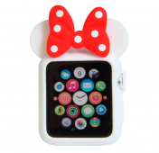 Изображение Белый силиконовый чехол для Apple Watch 38 mm Minnie Mouse