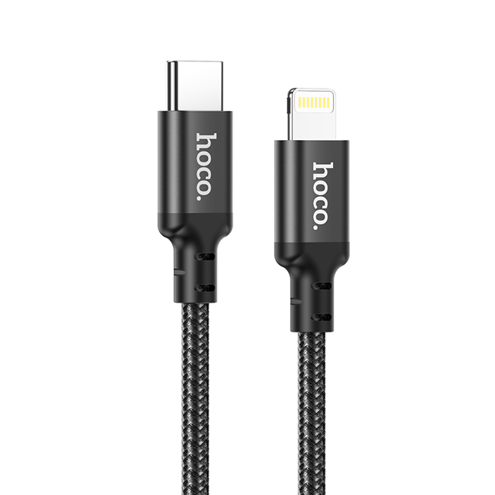 Купить Черный усиленный кабель USB Type-C / Lightning Hoco X14 2m ...