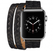 Изображение Черный ремешок для Apple Watch 38/40 mm Genuine Leather Band