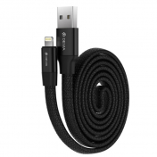 Изображение Черный нейлоновый кабель USB/Lightning Devia Ring Y1 2.4A 0.8m