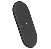 Изображение Беспроводная зарядка для iPhone 2 в 1 Hoco CW23 Black