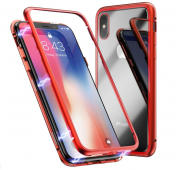 Изображение Чехол-накладка для iPhone XS Max Maibake 360 Magnet Glass Case Red