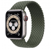 Изображение Плетёный монобраслет для Apple Watch 44/42 зеленый