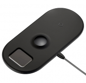 Изображение Беспроводная зарядка для iPhone и Airpods Baseus Smart черная