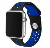 Изображение Ремешок Apple Watch 42/44 mm Perforated Sport Band Black/Blue