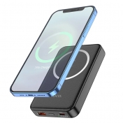Изображение Магнитный Power Bank MagSafe с беспроводной зарядкой Hoco J79 PD 10000mAh Black