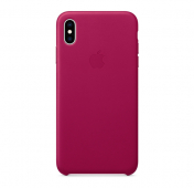 Изображение Малиновый кожаный чехол для iPhone XS Max Leather Case