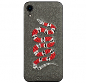 Изображение Кожаная наклейка для iPhone XR Glueskin Serpente