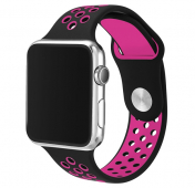 Изображение Ремешок Apple Watch 42/44/45/49 mm Perforated Sport Band Black/Pink