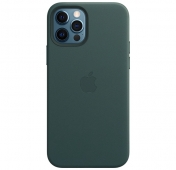 Изображение Чехол для iPhone 12 /12 Pro Leather Case Magsafe кожаный зеленый