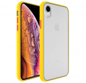 Изображение Чехол для iPhone XR Shockproof White/Yellow