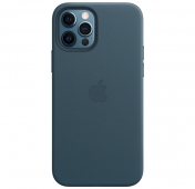 Изображение Чехол для iPhone 12 /12 Pro Leather Case Magsafe кожаный синий