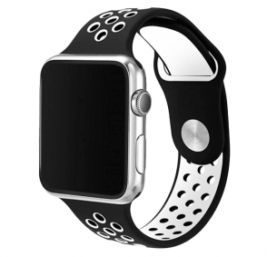 Цвет изображения Ремешок Apple Watch 42/44/45 mm Perforated Sport Band Black/White