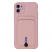 Цвет изображения Чехол для iPhone 11 с отделением для карт Button Card Case пудровый