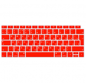 Изображение Красная силиконовая накладка на клавиатуру для Macbook Air 13 2018 – 2019 (Rus/Eu)