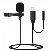Изображение Петличный микрофон для Apple с разъемом Lightning и AUX Marvers 1.5m