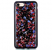 Изображение Черный чехол-накладка для iPhone SE/8/7 Sparkle Foil Case Blue/Red