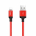 Цвет изображения Красный усиленный USB-кабель Lightning Hoco X14 1m