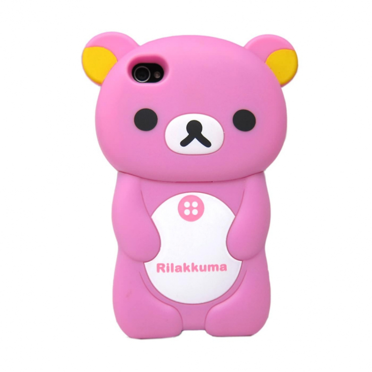 Купить Розовый силиконовый чехол мишка для iPhone 5/5s Rilakkuma ...