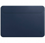 Изображение Синий кожаный чехол для Macbook Air/Pro 13 2016 - 2020 WiWU Skin Pro II