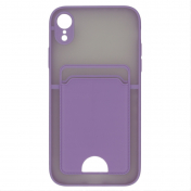 Изображение Чехол для iPhone XR с отделением для карт Bubble Slim Case аметистовый