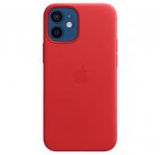 Изображение Чехол для iPhone 12 mini Leather Case Magsafe кожаный красный