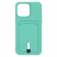 Цвет изображения Чехол для iPhone 14 Pro Max с отделением для карт Button Card Case бирюзовый
