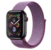 Изображение Темно-лиловый нейлоновый ремешок на липучке для Apple Watch 42/44 mm