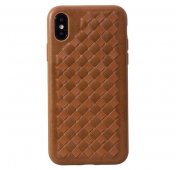 Изображение Кожаный чехол-накладка для iPhone X/XS Remax Creative Brown