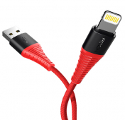 Изображение Красный усиленный USB-кабель Lightning Rock Hi-Tensile 2m