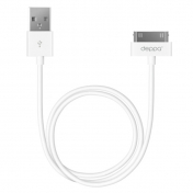 Изображение Белый 30-pin USB-кабель Deppa для iPhone/iPad/iPod