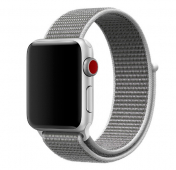 Изображение Белый нейлоновый ремешок на липучке для Apple Watch 38/40/41 mm