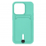 Цвет изображения Чехол для iPhone 14 Pro с отделением для карт Button Card Case бирюзовый
