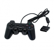 Изображение Черный проводной джойстик Dualshock 2 для Sony Playstation 2 analog