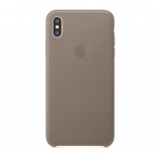 Изображение Серый кожаный чехол для iPhone XS Max Leather Case