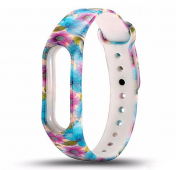 Изображение Цветной ремешок для браслета Xiaomi Mi Band 2 (Фиалки)
