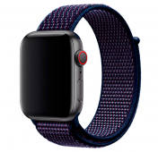 Изображение Сине-фиолетовый нейлоновый ремешок на липучке для Apple Watch 38/40/41 mm