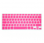 Изображение Розовая силиконовая накладка на клавиатуру для Macbook Air 11 (Rus/Eu)