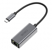 Изображение Серый переходник WiWU Alpha Type-C to RJ45 Hub