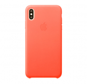 Изображение Оранжевый кожаный чехол для iPhone XS Max Leather Case