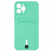 Цвет изображения Чехол для iPhone 12 Pro Max с отделением для карт Button Card Case бирюзовый