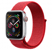 Изображение Светло-красный нейлоновый ремешок на липучке для Apple Watch 38/40 mm