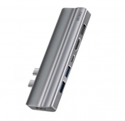 Изображение Серый переходник WiWU T9 8-in-1 2Type-C Hub