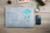 Изображение Серый фетровый чехол для Macbook Air/Pro 13" Cloud Blue