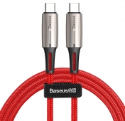 Изображение Красный кабель USB Type C/USB Type C Baseus Water Drop 1m