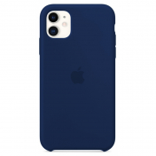 Изображение Чехол накладка iPhone 11 Silicone Case with Magsafe Navy Blue